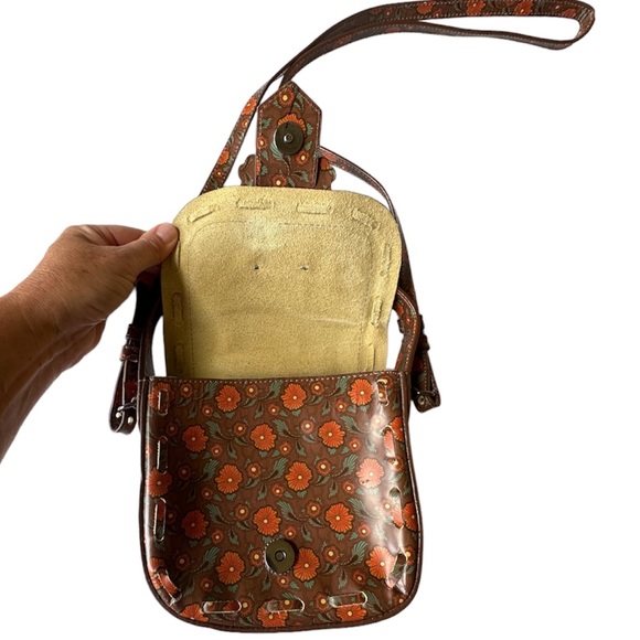 Anna Sui Anthropologie Leather Devon Floral Retro Crossbody Bag New - Picture 7 of 7